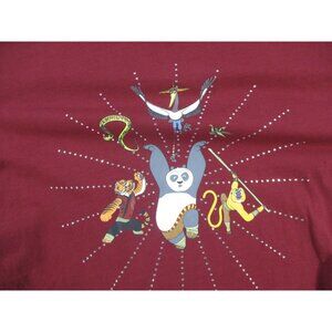 Kung Fu Panda BoxLunch Red Graphic T-Shirt XL Organic Cotton Crew Neck